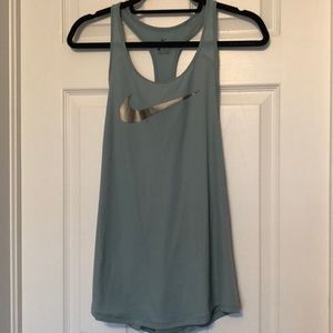 Nike Dri-Fit muscle tank, dusty teal, large